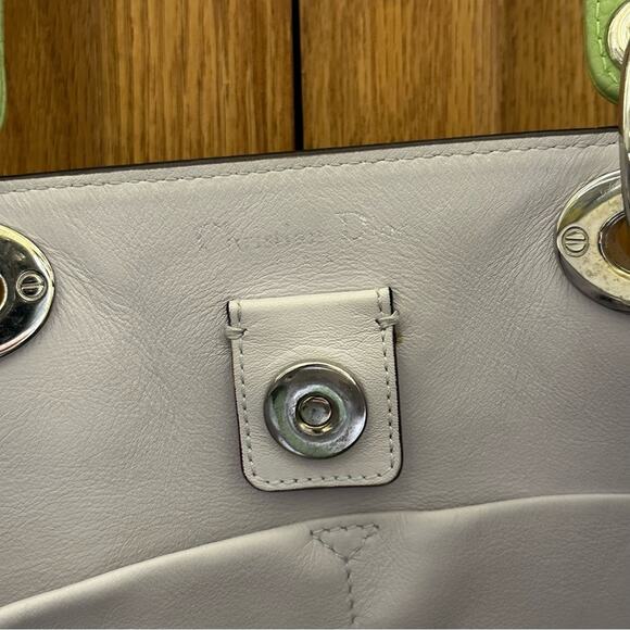 Christian Dior Pebbled Leather Medium Cannage Diorissimo Bag - Picture 7 of 11